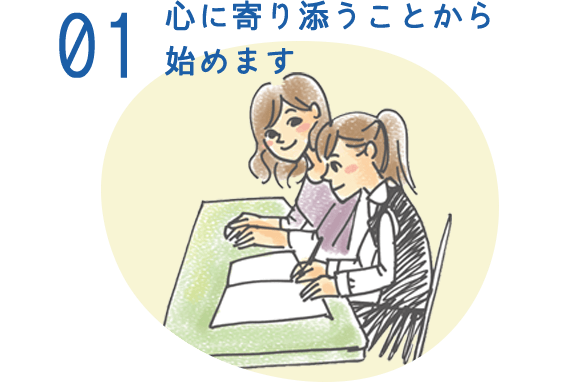 01 心に寄り添うことから始めます